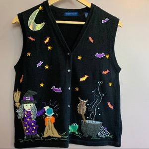 HALLOWEEN WITCH HOLIDAY SWEATER VEST